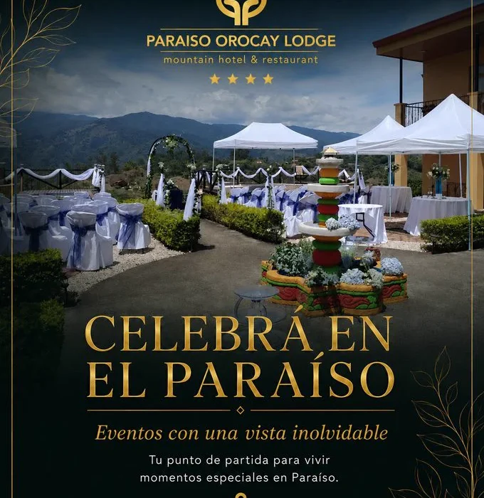 Imagen promocional de celebración en Paraíso Orocay Lodge.