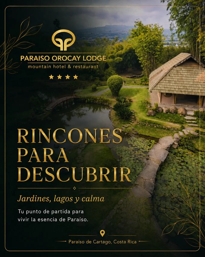 Imagen promocional de un jardín y paisaje en Paraíso de Cartago.